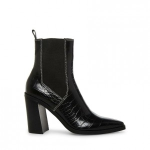 Botas Chelsea Steve Madden Akori Block Mujer Negros | 4163985-LQ