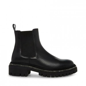 Botas Chelsea Steve Madden Garland Rhinestone Trim Mujer Negros | 6302517-YI