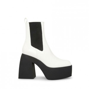 Botas Chelsea Steve Madden Teaser Mujer Blancos | 1378542-NB