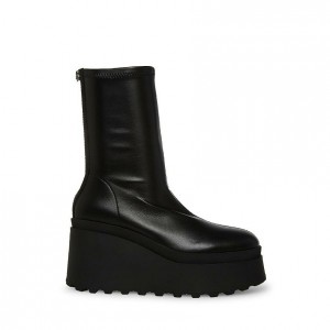 Botas Cuña Steve Madden Emboss Mujer Negros | 2680934-TV