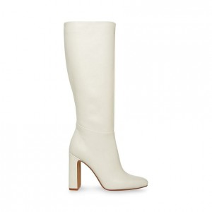 Botas Hasta La Rodilla Steve Madden Ally Mujer Blancos | 7186259-CW
