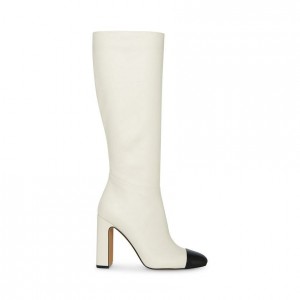 Botas Hasta La Rodilla Steve Madden Arielle Mujer Beige | 3548107-VP