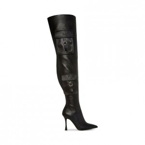 Botas Hasta La Rodilla Steve Madden Brittany Mujer Negros | 2875903-DH