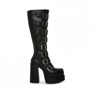 Botas Hasta La Rodilla Steve Madden Cassia Mujer Negros | 1956804-HM