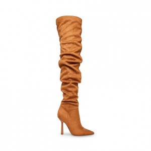 Botas Hasta La Rodilla Steve Madden Cynthia Over The Knee Slouch Mujer Marrom | 5874062-OV