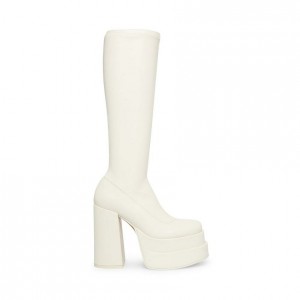Botas Hasta La Rodilla Steve Madden Cypress Mujer Blancos | 1402397-AE