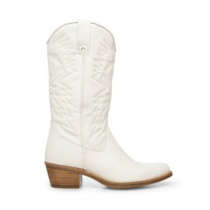 Botas Hasta La Rodilla Steve Madden Hayward Western Mujer Blancos | 9817402-OQ