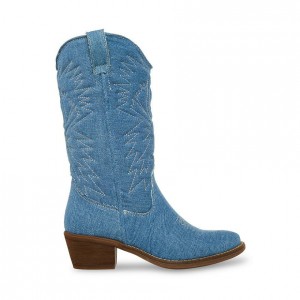 Botas Hasta La Rodilla Steve Madden Hayward Mujer Azules | 7092138-CZ