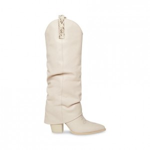 Botas Hasta La Rodilla Steve Madden Lassy Mujer Beige | 8690124-AZ