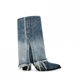 Botas Hasta La Rodilla Steve Madden Livvy Mujer Azules | 9754830-NR