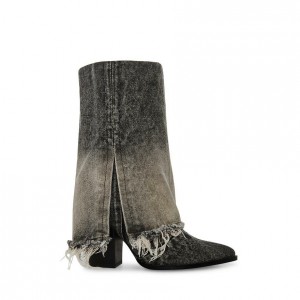 Botas Hasta La Rodilla Steve Madden Livvy Mujer Negros Azules | 5314879-KH