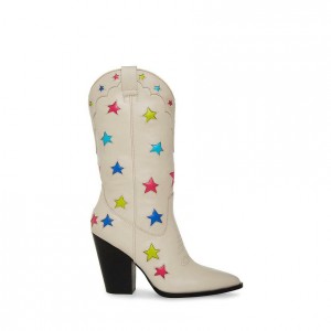 Botas Hasta La Rodilla Steve Madden Luminous Mujer Blancos Multicolor | 5032897-MO