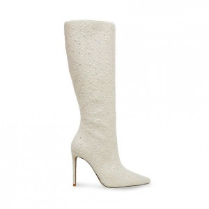 Botas Hasta La Rodilla Steve Madden Valinda Mujer Blancos | 6034971-BP