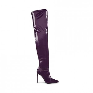 Botas Hasta La Rodilla Steve Madden Vava Towering Stiletto Mujer Morados | 0134265-GB