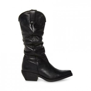 Botas Hasta La Rodilla Steve Madden Whiskey Mujer Negros | 0415923-GP