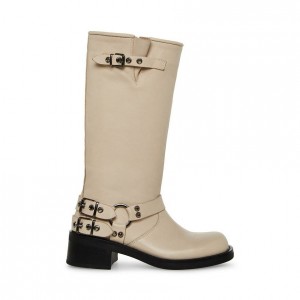 Botas Hasta La Rodilla Steve Madden Zenna Mujer Beige | 5104789-EH