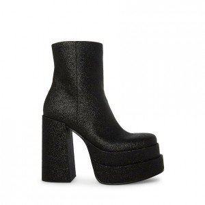 Botas Plataforma Steve Madden Cobra Glitter Mujer Negros | 7814096-TB