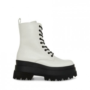 Botas Plataforma Steve Madden Luka Chunky Mujer Blancos | 7540862-VE