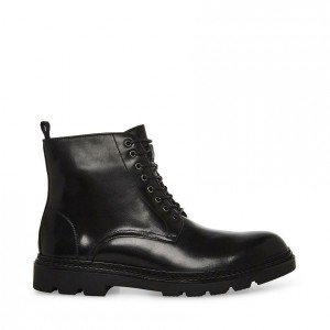 Botas Steve Madden Jessee Lace Up Hombre Negros | 4985712-EV
