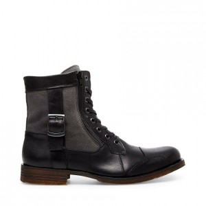 Botas Steve Madden Sidetrack Hombre Negros | 5726948-OM