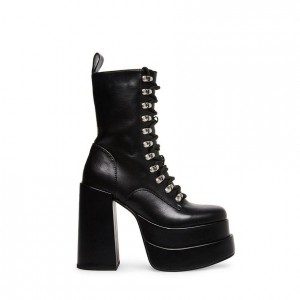 Botas con Cordones Steve Madden Clash Mujer Negros | 3852047-ZV