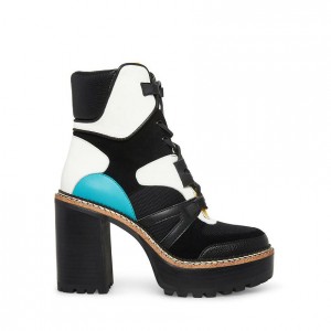Botas con Cordones Steve Madden Jackie Lace Up Mujer Negros Multicolor | 1397260-IL