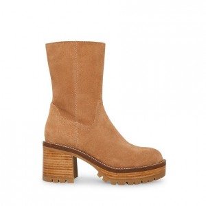 Botas de Tacon Steve Madden Annalyn Lug Sole Block Mujer Grises Marrom | 8956170-VC
