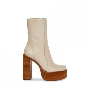 Botas de Tacon Steve Madden Dwane Mujer Beige | 5467092-VN
