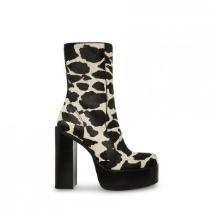 Botas de Tacon Steve Madden Dwane-c Cow Print Mujer Marrom | 2706435-CA