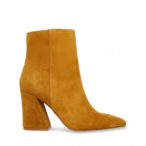 Botas de Tacon Steve Madden Matilda Mustard Ankle Mujer Moutarde | 1906538-CH