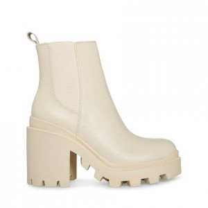 Botas de Tacon Steve Madden Roxie Chelsea Mujer Beige | 5792140-GT