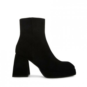 Botas de Tacon Steve Madden Treasure Square Toe Block Mujer Negros | 7016932-DS