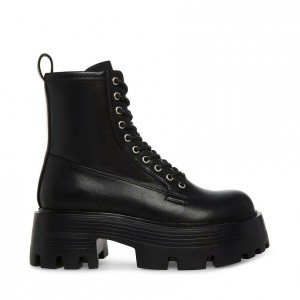 Botas de combate Steve Madden Maddox Mujer Negros | 2310675-AZ
