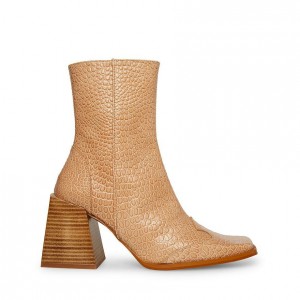 Botines Steve Madden Burke Embossed Mujer Marrom | 9460325-YP