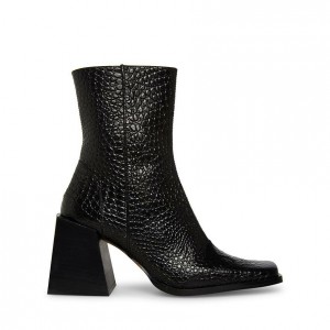 Botines Steve Madden Burke Embossed Mujer Negros | 1625479-YB