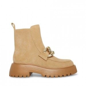 Botines Steve Madden Cleo Lug Sole Mujer Grises Marrom | 8120364-NU