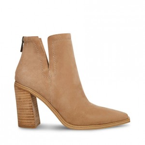 Botines Steve Madden Cornelia Block Mujer Marrom | 1390672-SC