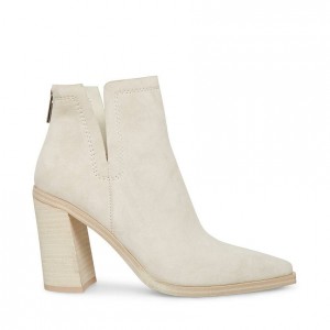 Botines Steve Madden Cornelia Block Mujer Beige | 0268475-JM