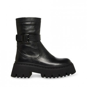 Botines Steve Madden Everly Lug Sole Mujer Negros | 9068471-SO