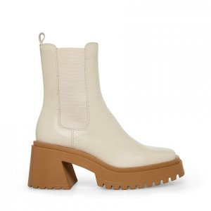 Botines Steve Madden Fynn Ankle Square Toe Mujer Beige | 4861503-LW