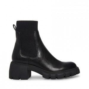Botines Steve Madden Hutch Stacked Block Mujer Negros | 4631298-RS