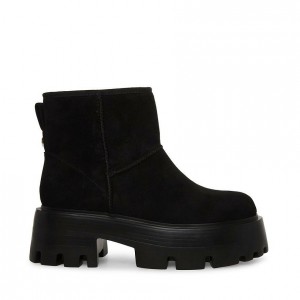 Botines Steve Madden Macen Lug Sole Mujer Negros | 1960325-AJ