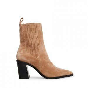 Botines Steve Madden Shawna Block Mujer Grises Marrom | 8162943-MA