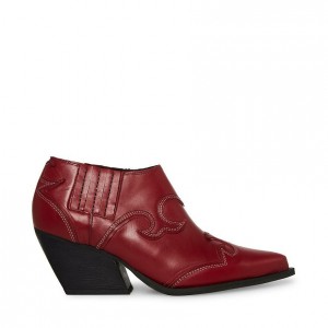 Botines Steve Madden Waze Mujer Rojos | 0856173-TM
