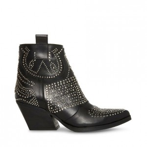 Botines Steve Madden Wilde Western Mujer Negros | 3027549-IW