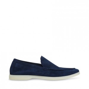 Mocasines Steve Madden Larken Navy Hombre Azul Marino | 2416089-JH
