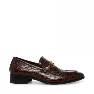 Mocasines Steve Madden Philippe Dress Hombre Marrom | 9826470-IN