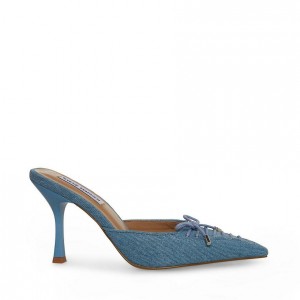 Mulas Steve Madden Brianne Mule Point Toe Pump Mujer Azules | 9218436-KD