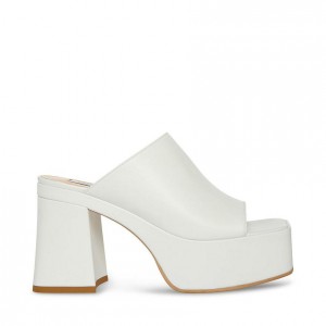 Mulas Steve Madden Capria Mujer Blancos | 9053621-HJ