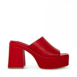 Mulas Steve Madden Capria Mujer Rojos | 4012587-VQ